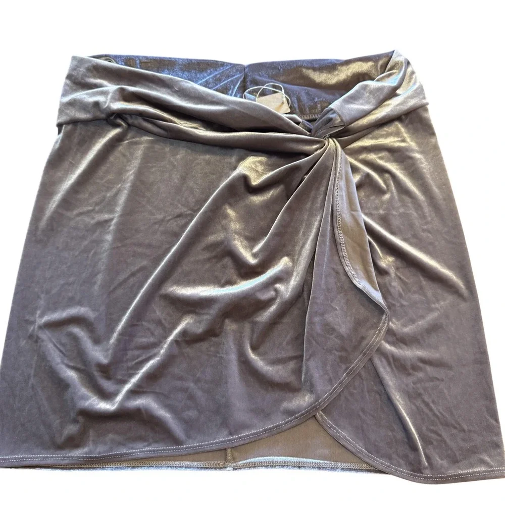Skims Bikini Velvet Sarong Womens 4XL Umber‎ Mini Side Knot Swim Shine Beach